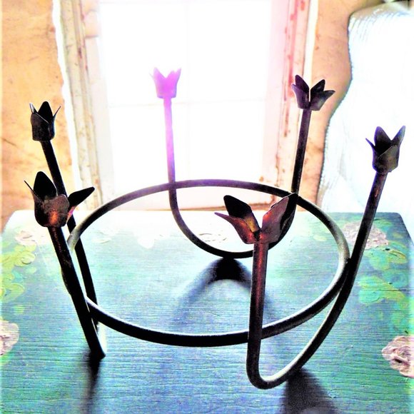 Nice 1960's solid brass candle holder for thin candles - Picture 1 of 2